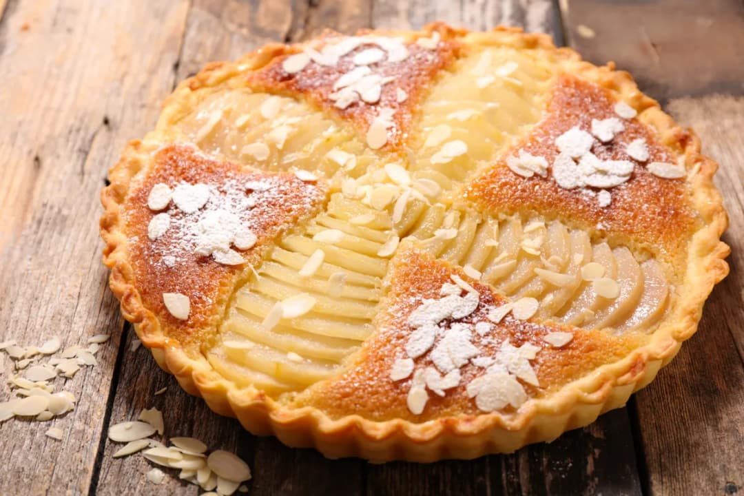 Tarte amandine aux poires